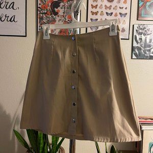 button up mini skirt size s preppy